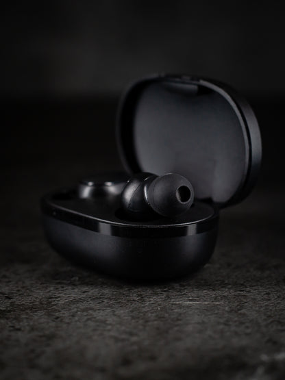 True wireless stereo earbuds