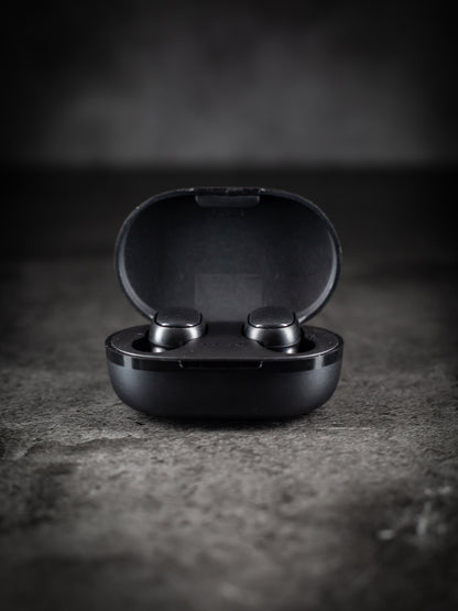 True wireless stereo earbuds